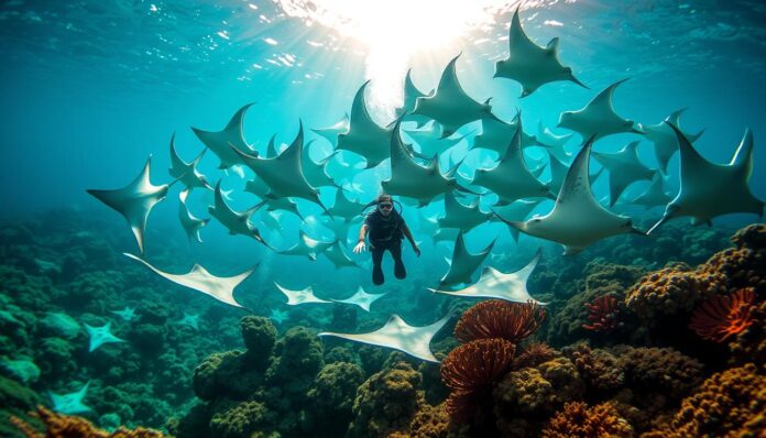 Diving with Stingrays