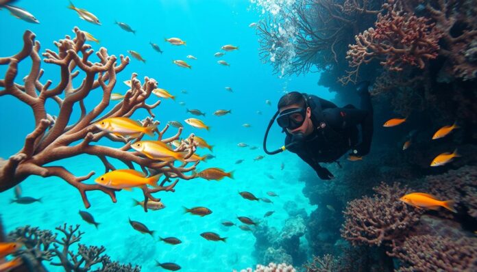 Diving with Wrasses