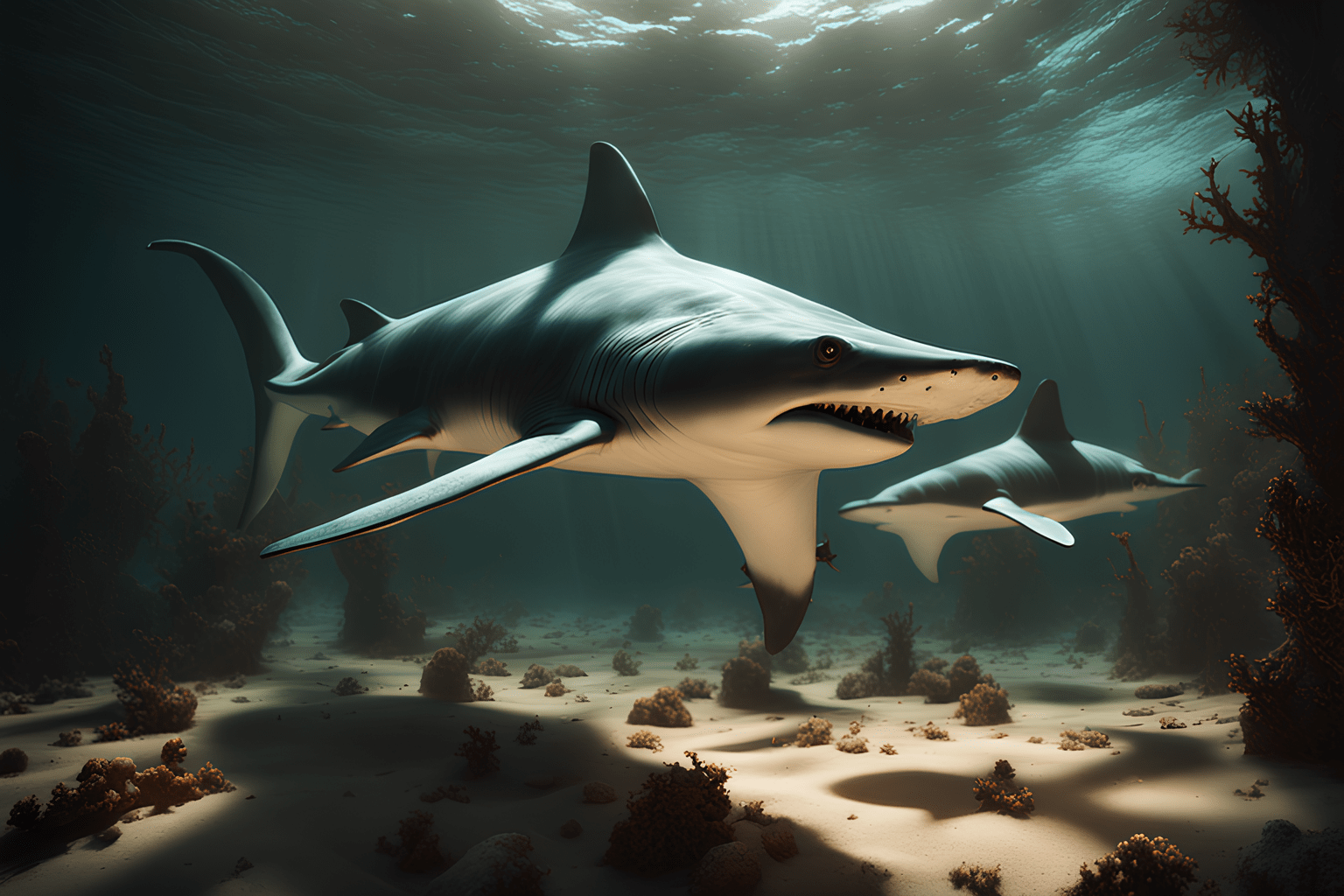 Diving with Hammerhead Sharks