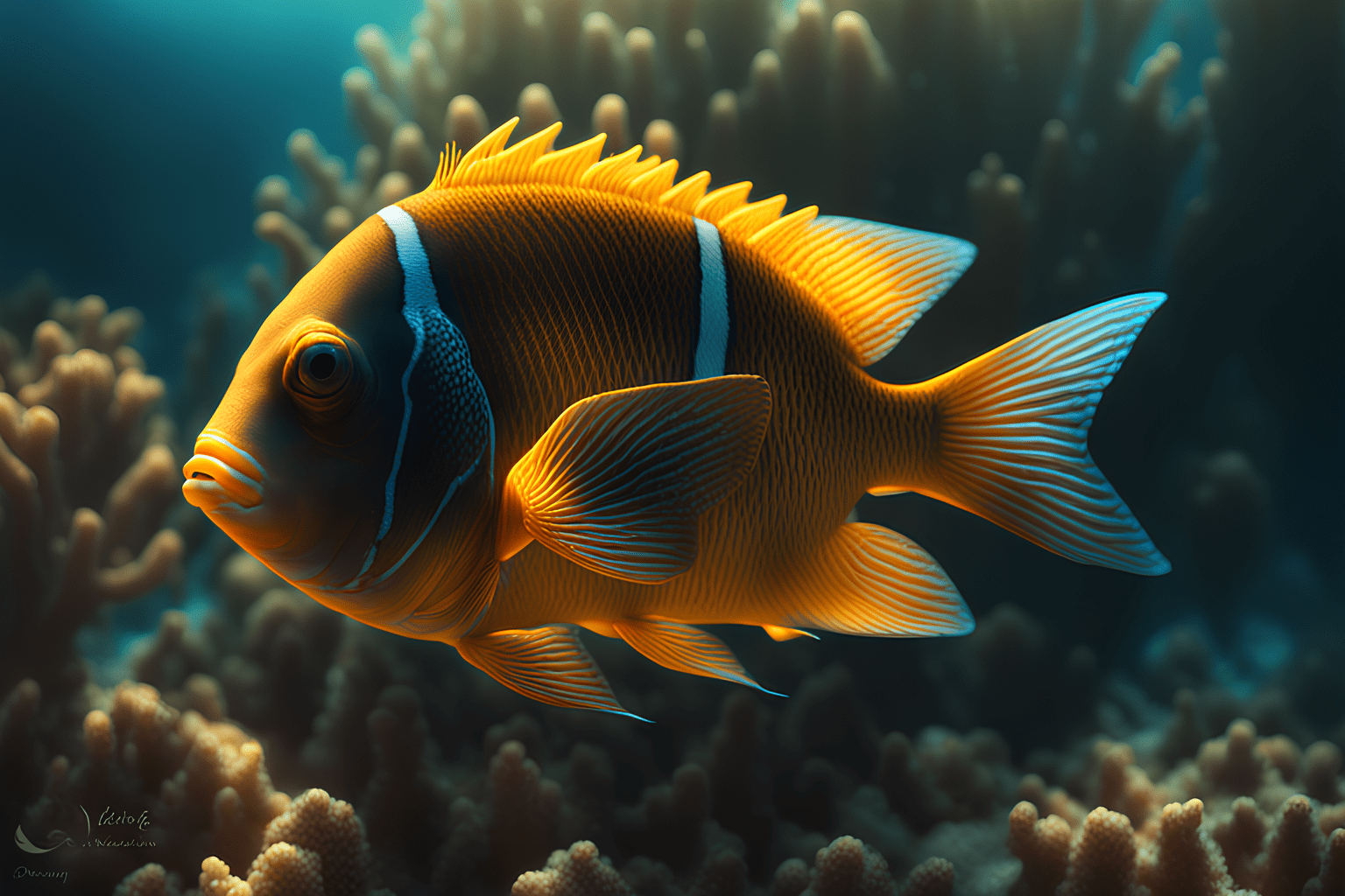 Diving with Damselfish