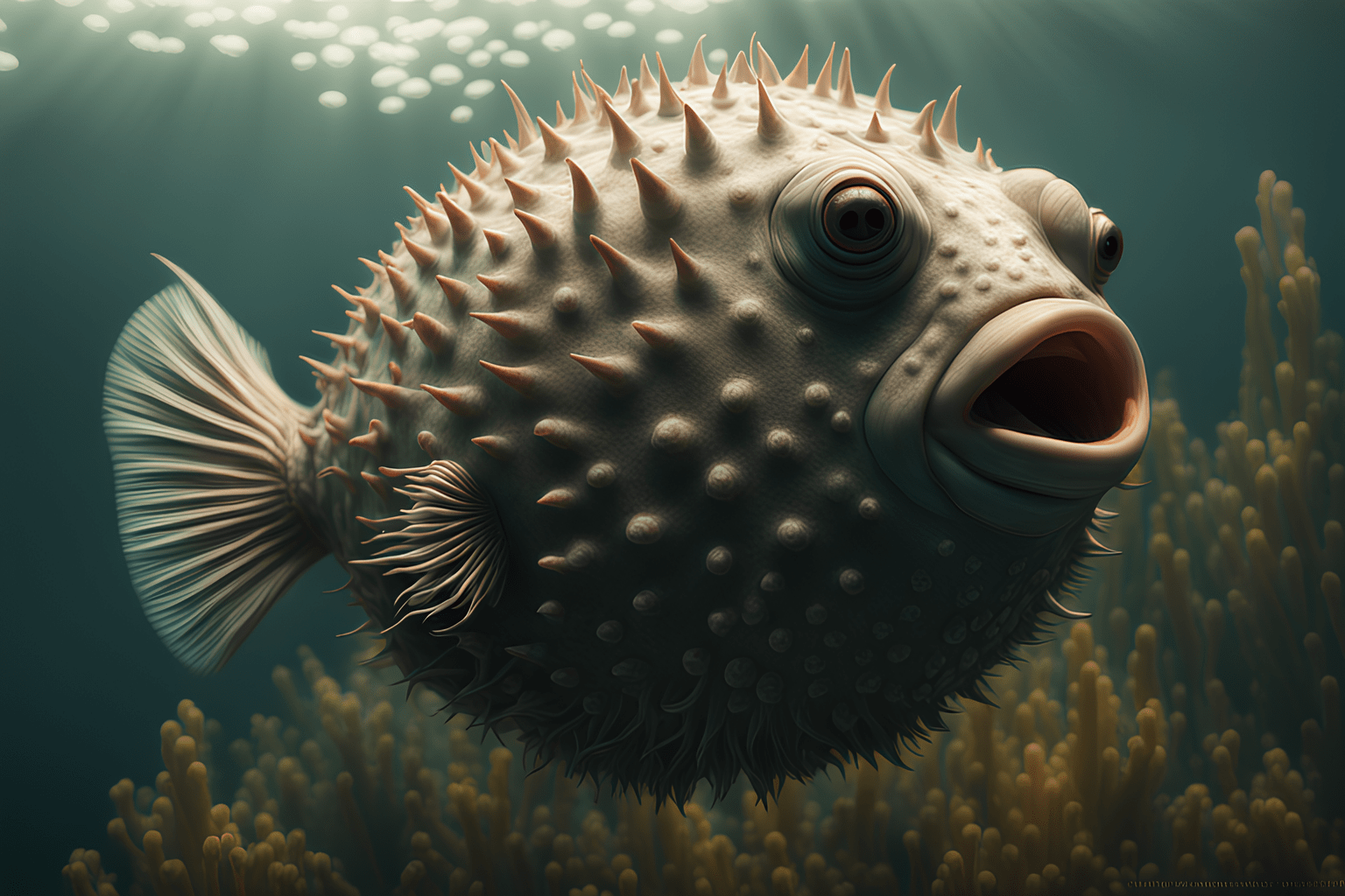 Diving with Pufferfish