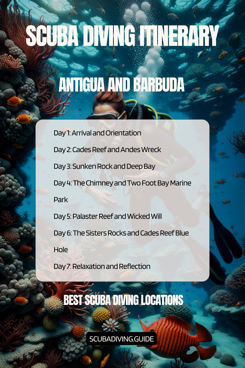Antigua and Barbuda Recommended Scuba Diving Itinerary