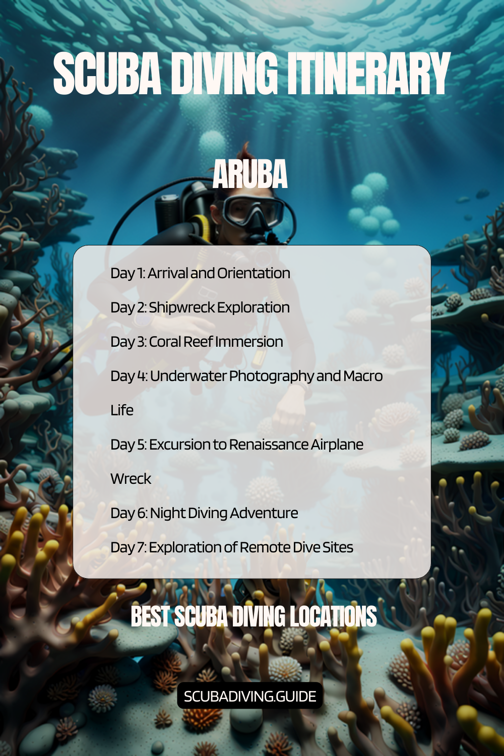 Aruba Recommended Scuba Diving Itinerary