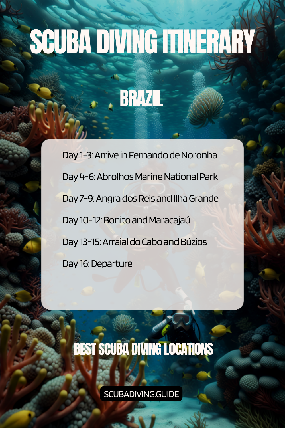 Brazil Recommended Scuba Diving Itinerary