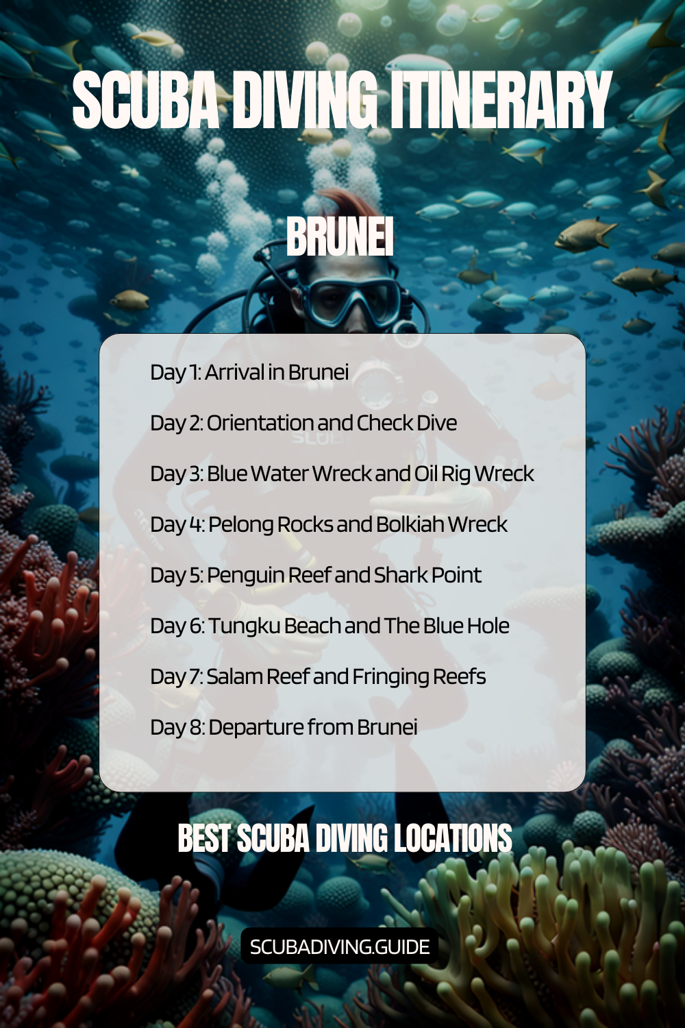 Brunei Recommended Scuba Diving Itinerary