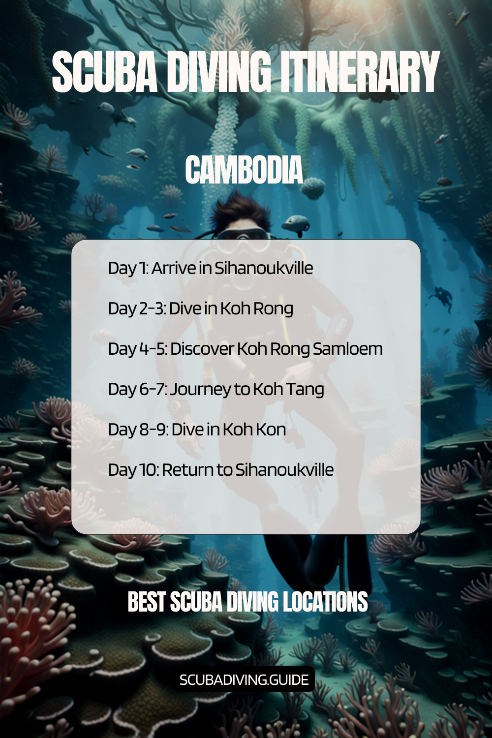 Cambodia Recommended Scuba Diving Itinerary