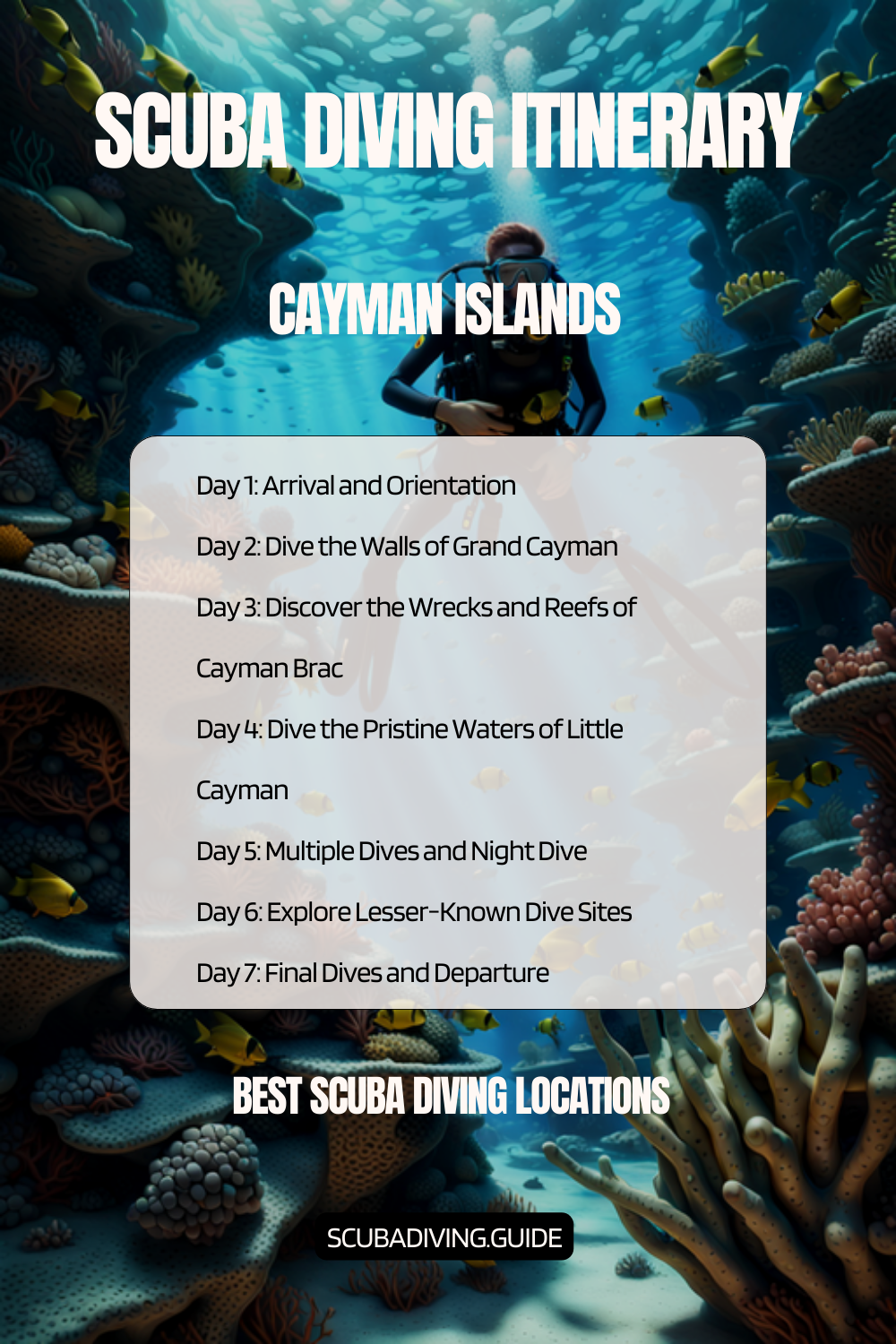 Cayman Islands Recommended Scuba Diving Itinerary