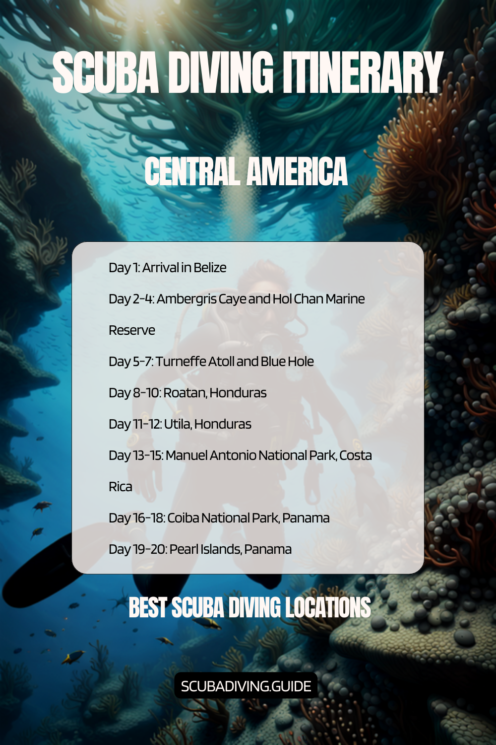 Central America Recommended Scuba Diving Itinerary