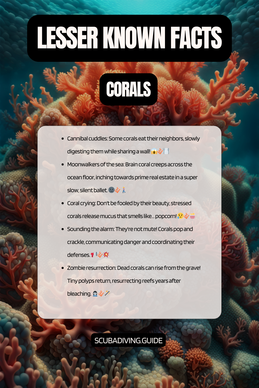 lesser known facts corals