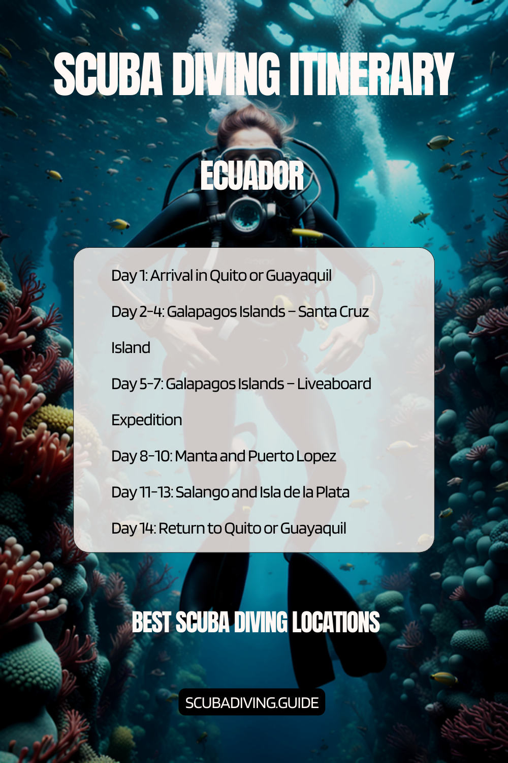 Ecuador Recommended Scuba Diving Itinerary