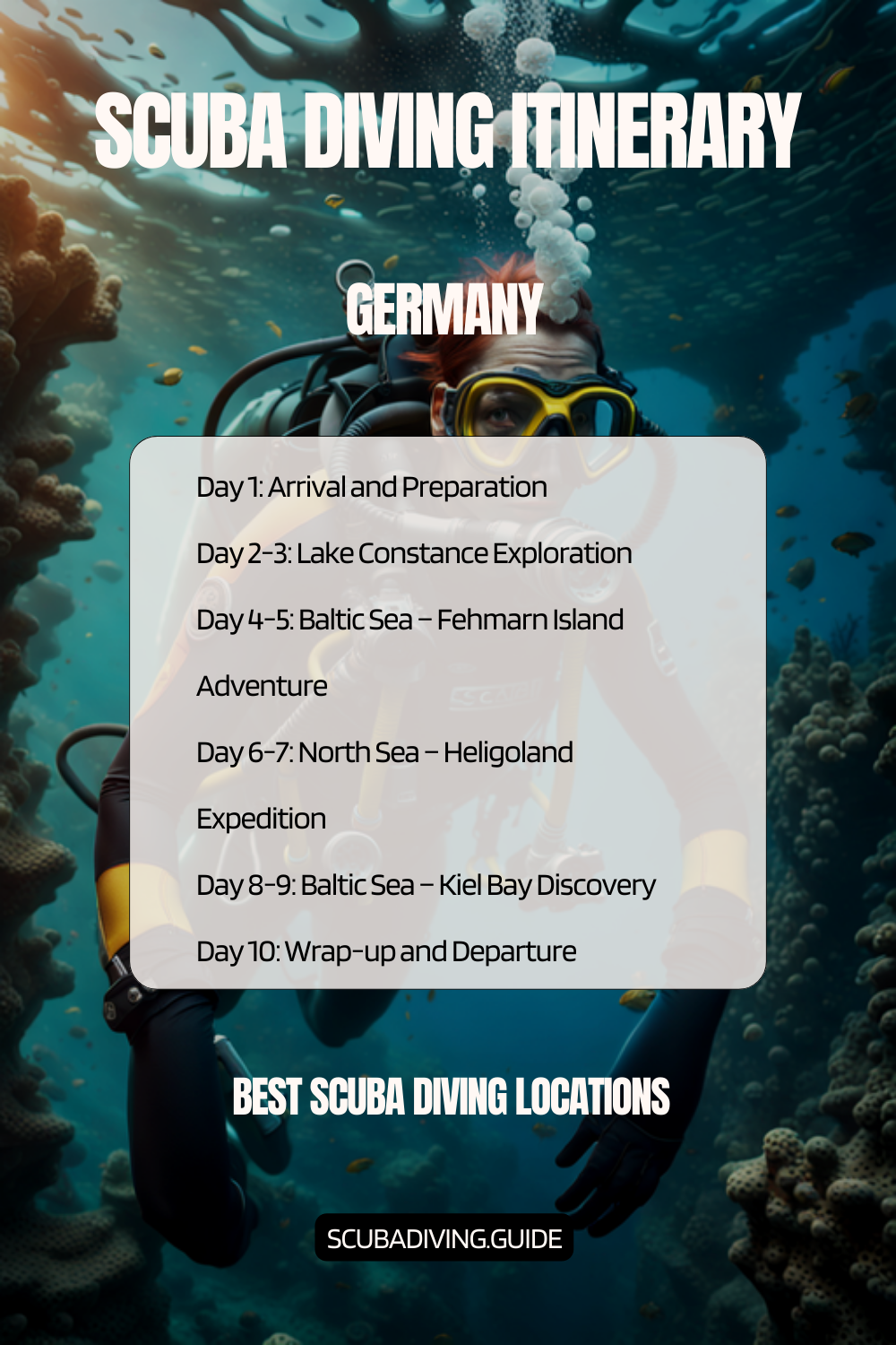 Germany Recommended Scuba Diving Itinerary