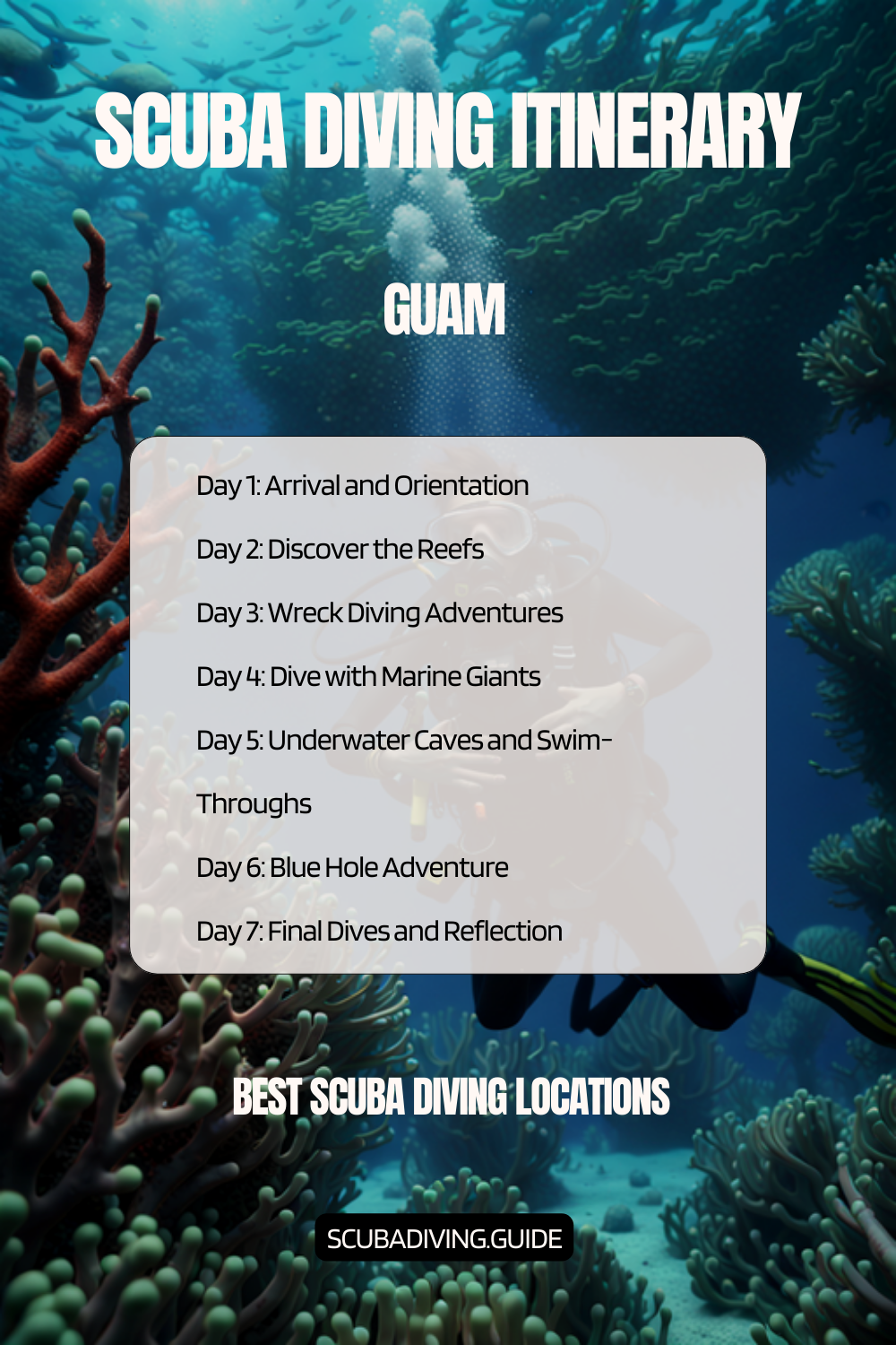 Guam Recommended Scuba Diving Itinerary