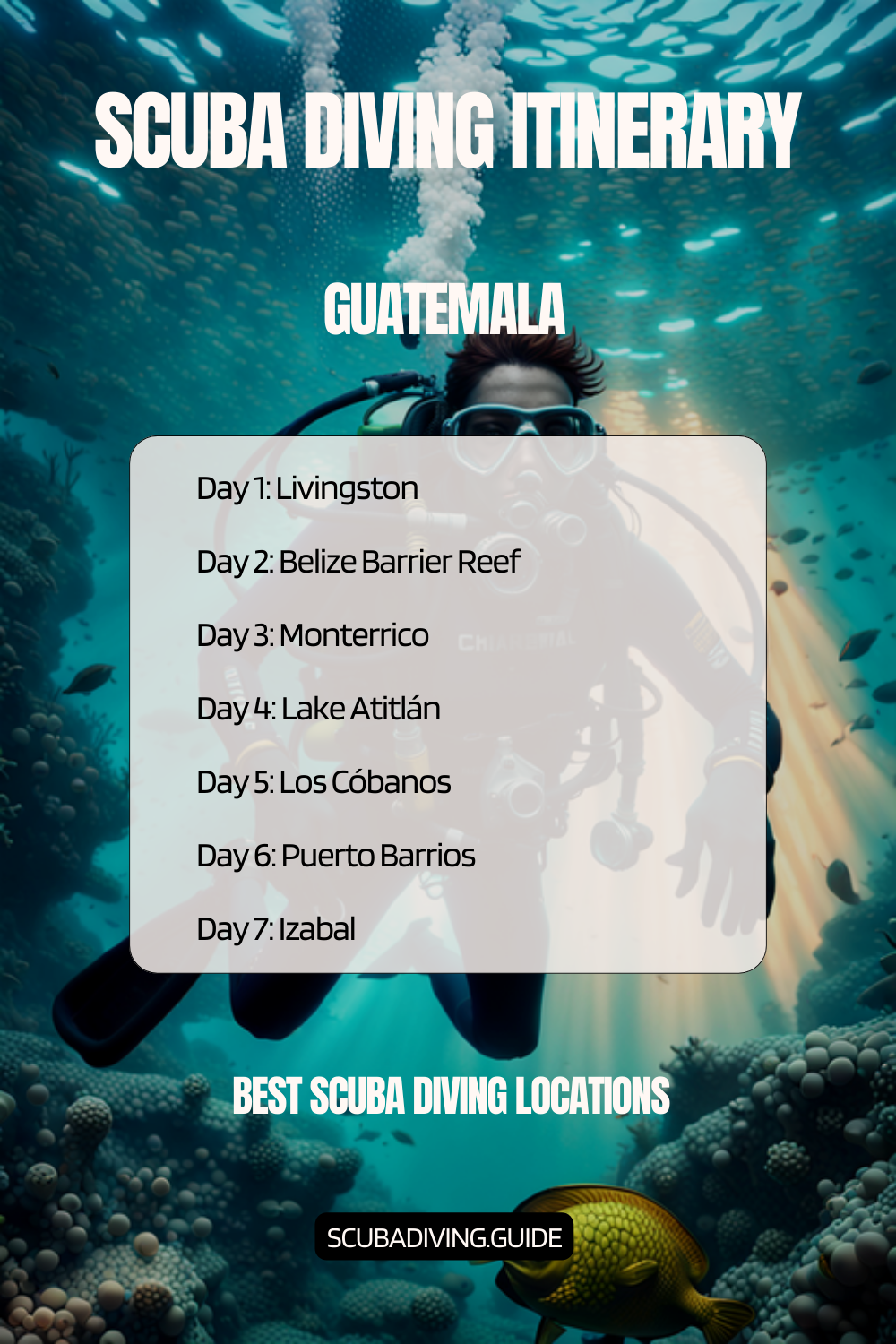 Guatemala Recommended Scuba Diving Itinerary