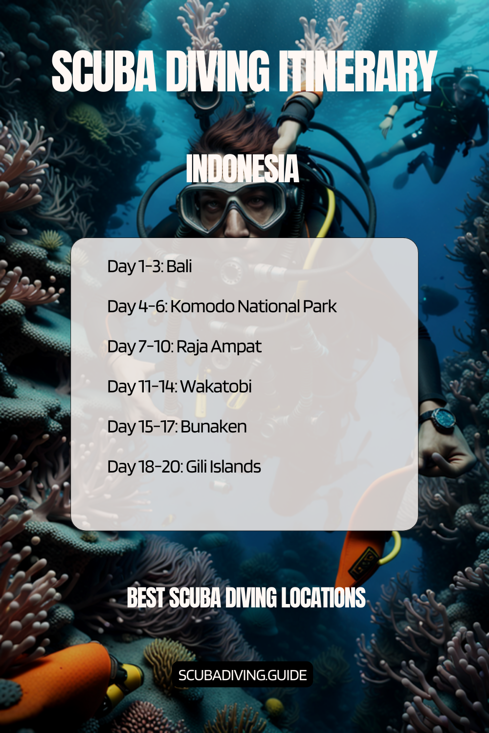 Indonesia Recommended Scuba Diving Itinerary
