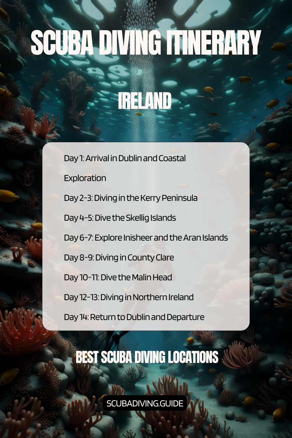 Ireland Recommended Scuba Diving Itinerary