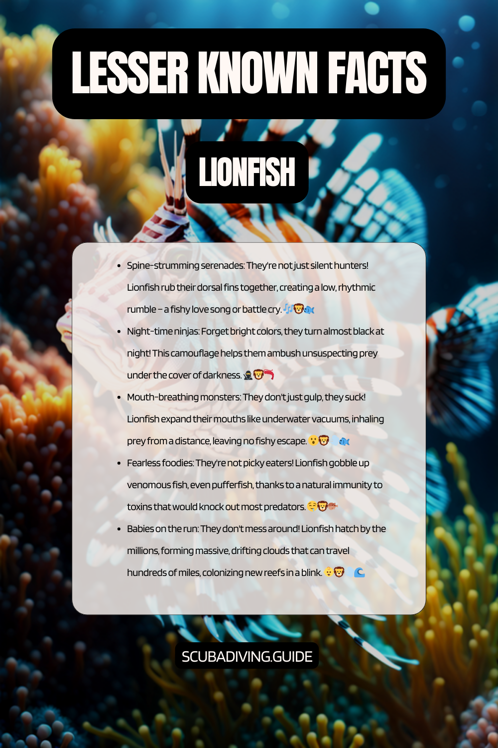 lesser known facts lionfish