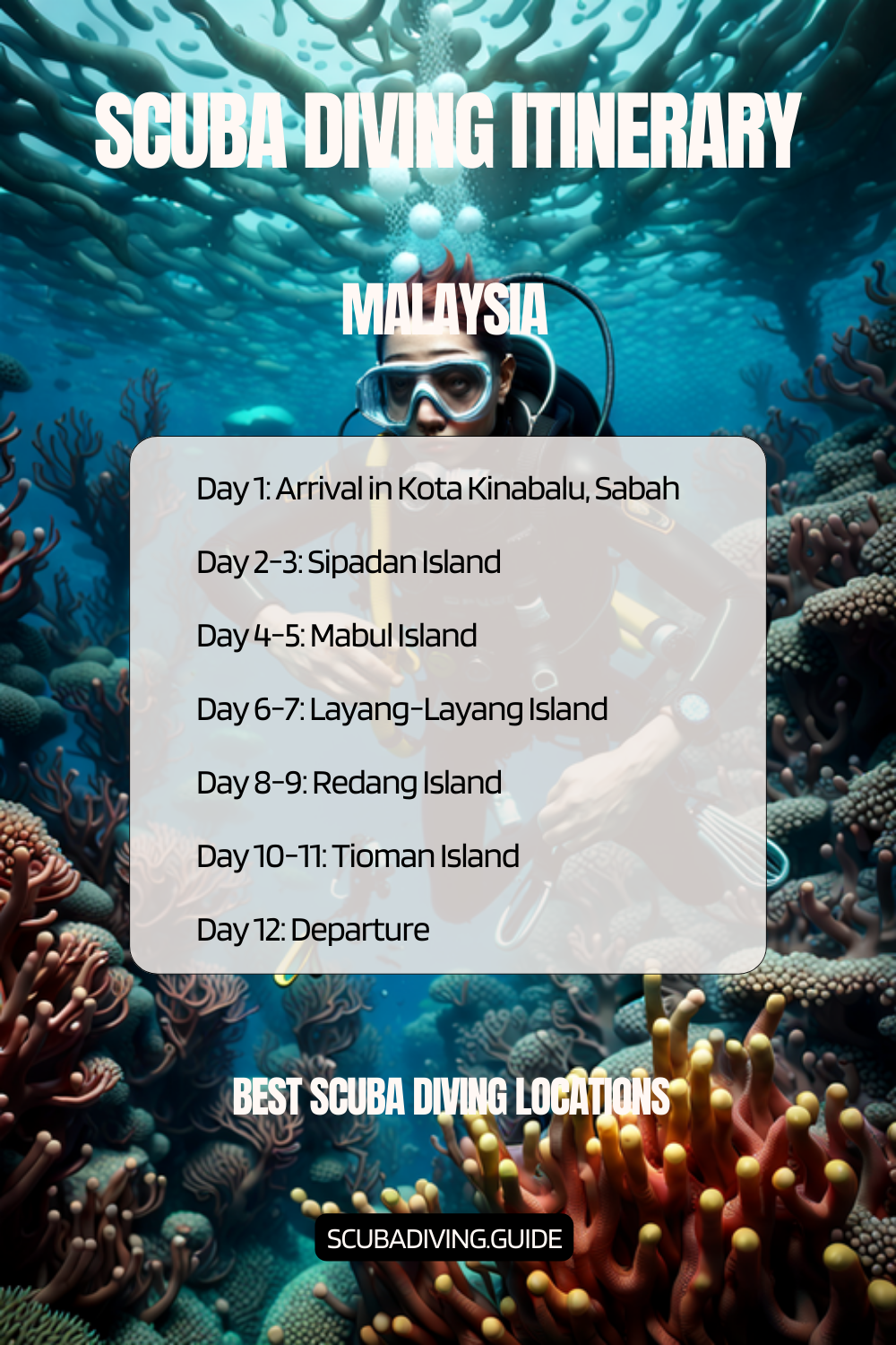 Malaysia Recommended Scuba Diving Itinerary