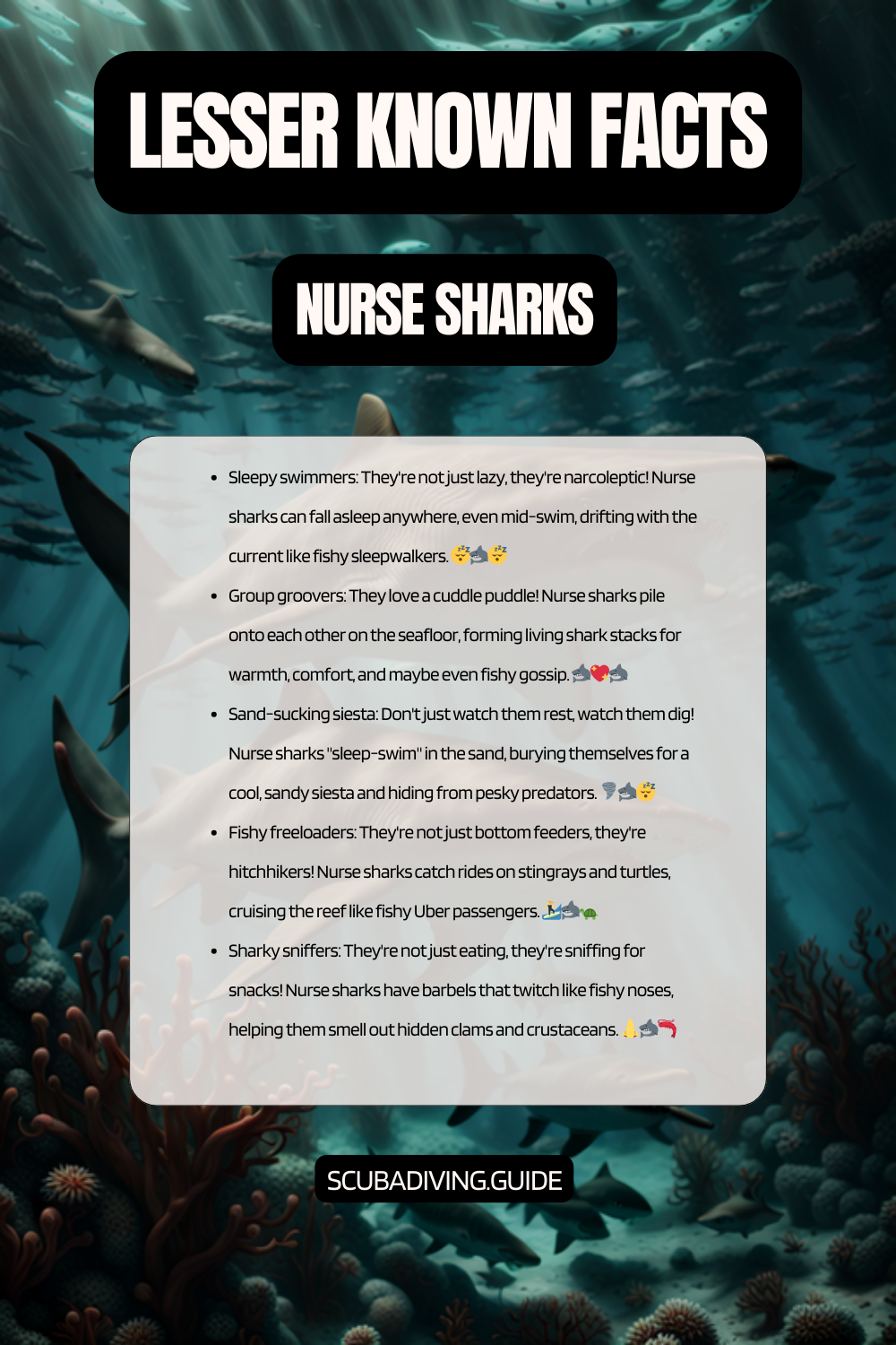 lesser known facts Nurse Sharks