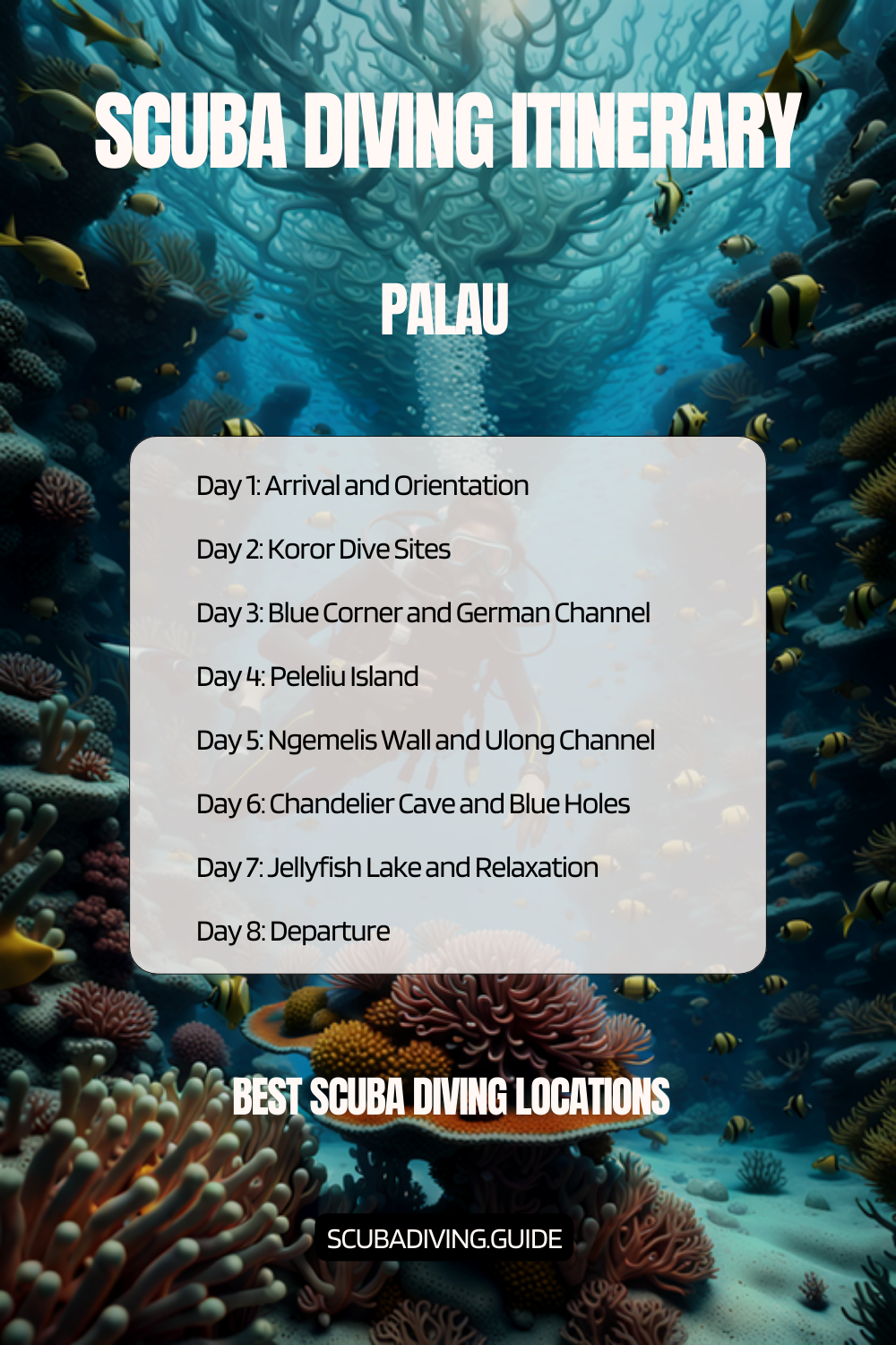 Palau Recommended Scuba Diving Itinerary