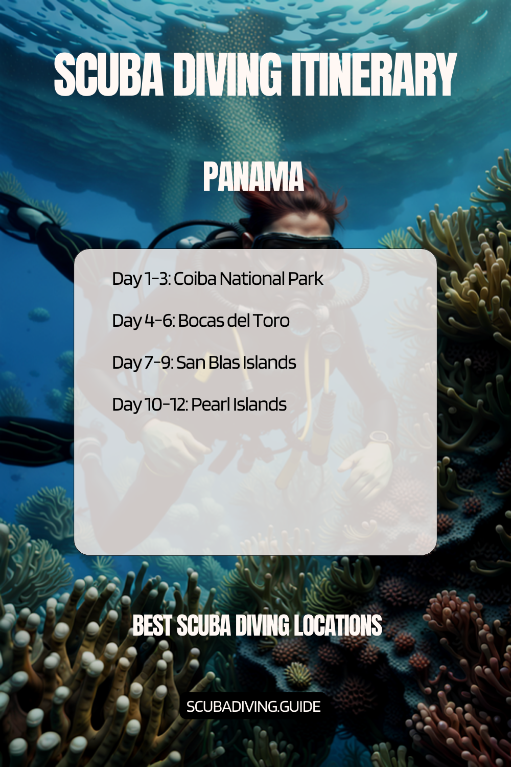 Panama Recommended Scuba Diving Itinerary
