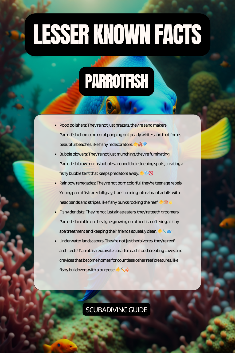 lesser known facts Parrotfish