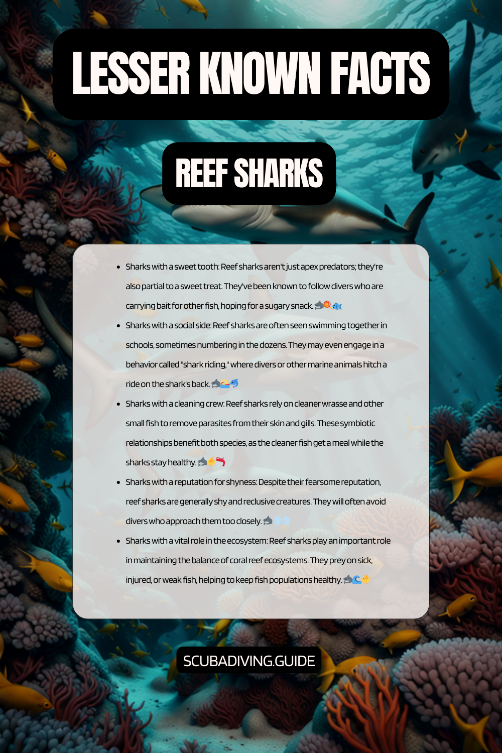 lesser known facts Reef Sharks