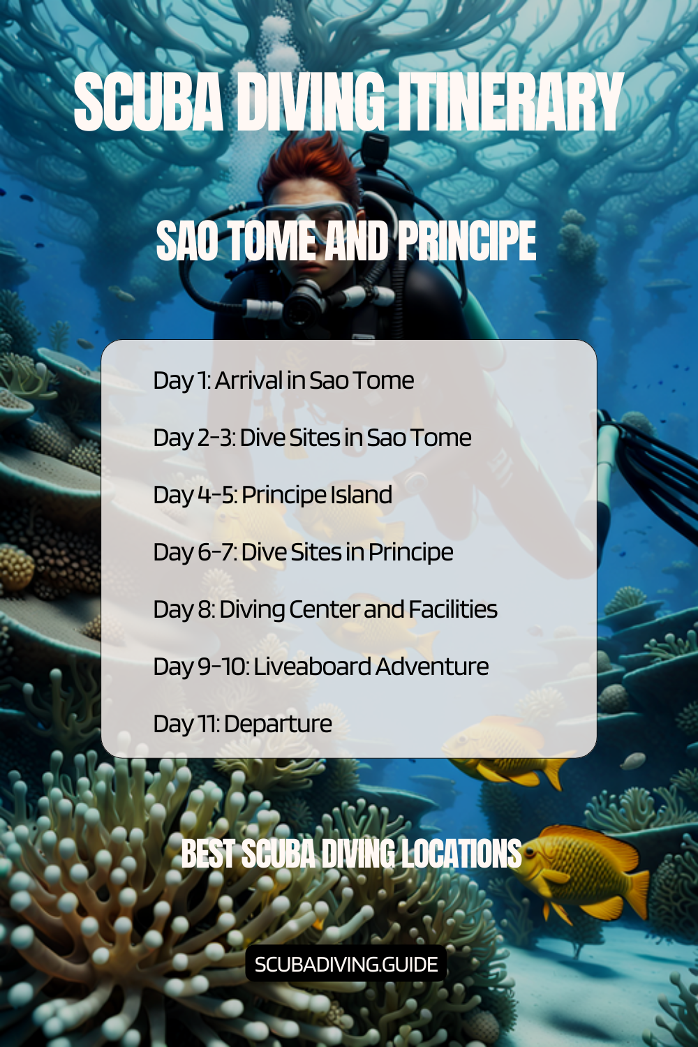 Sao Tome and Principe Recommended Scuba Diving Itinerary