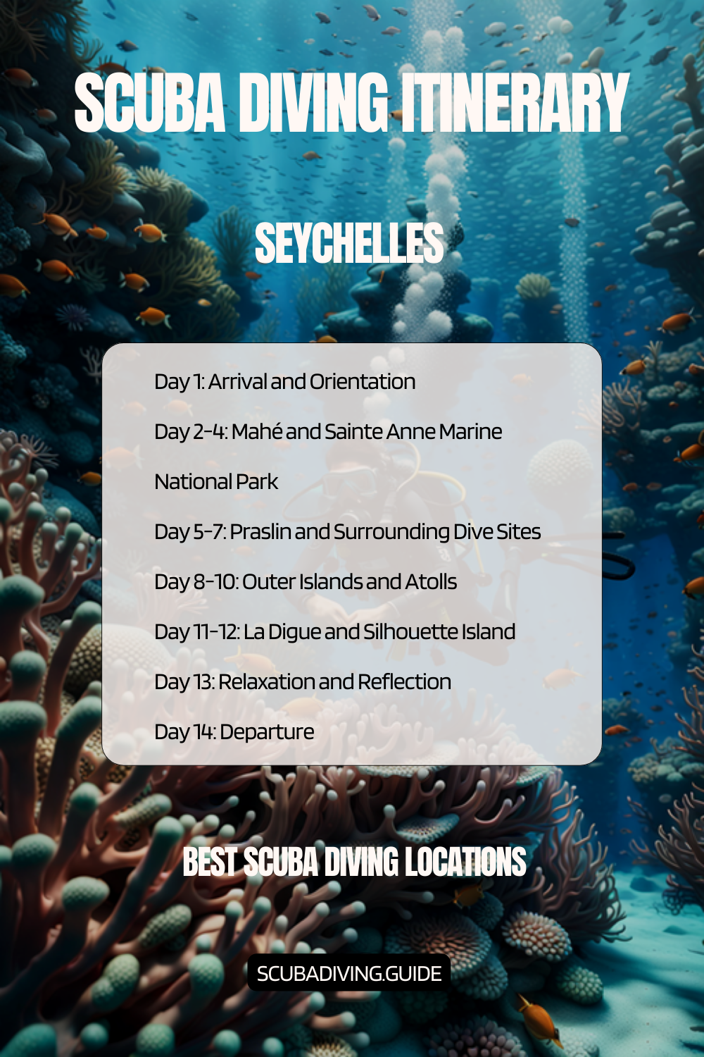 Seychelles Recommended Scuba Diving Itinerary