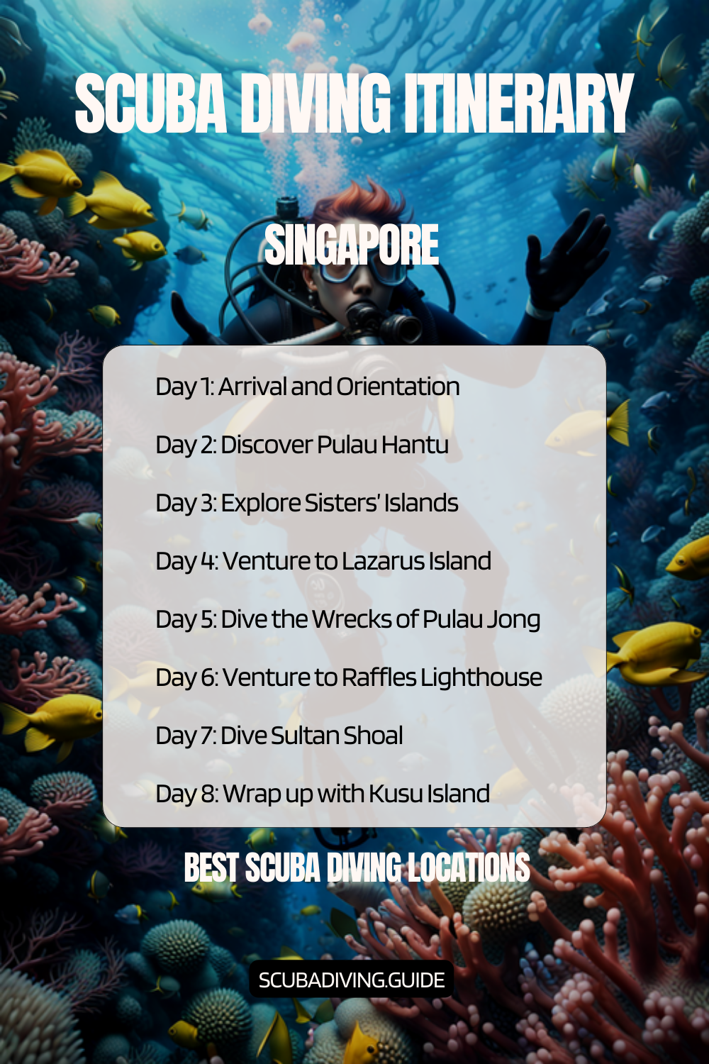 Singapore Recommended Scuba Diving Itinerary