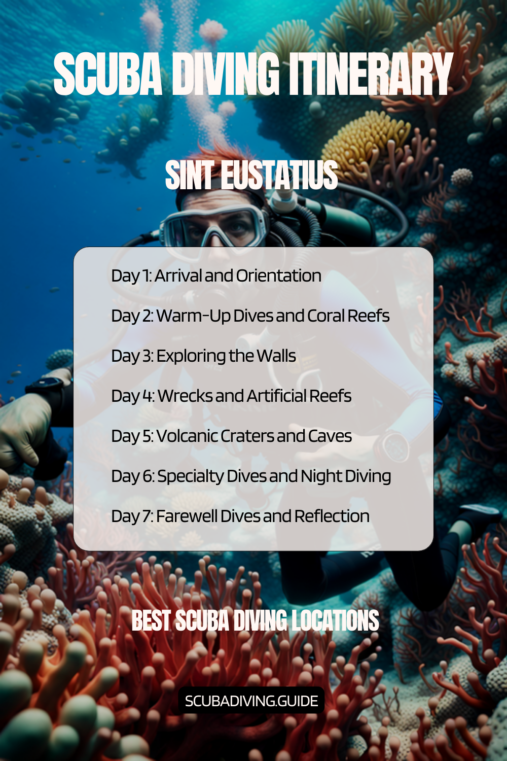 Sint Eustatius Recommended Scuba Diving Itinerary