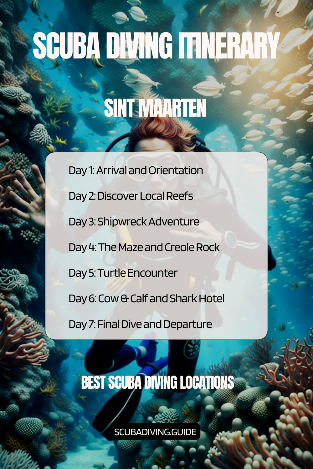 Sint Maarten Recommended Scuba Diving Itinerary