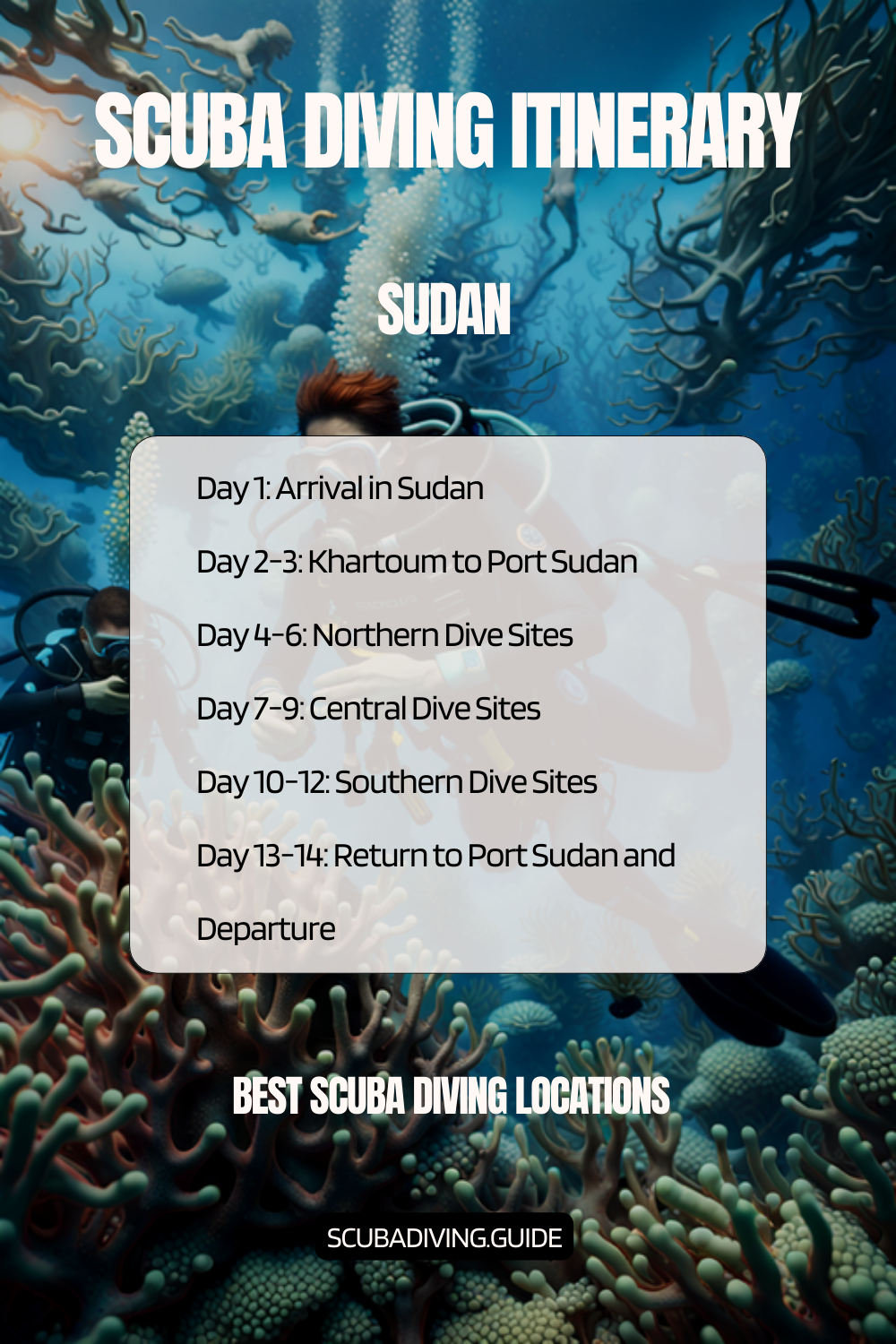 Sudan Recommended Scuba Diving Itinerary