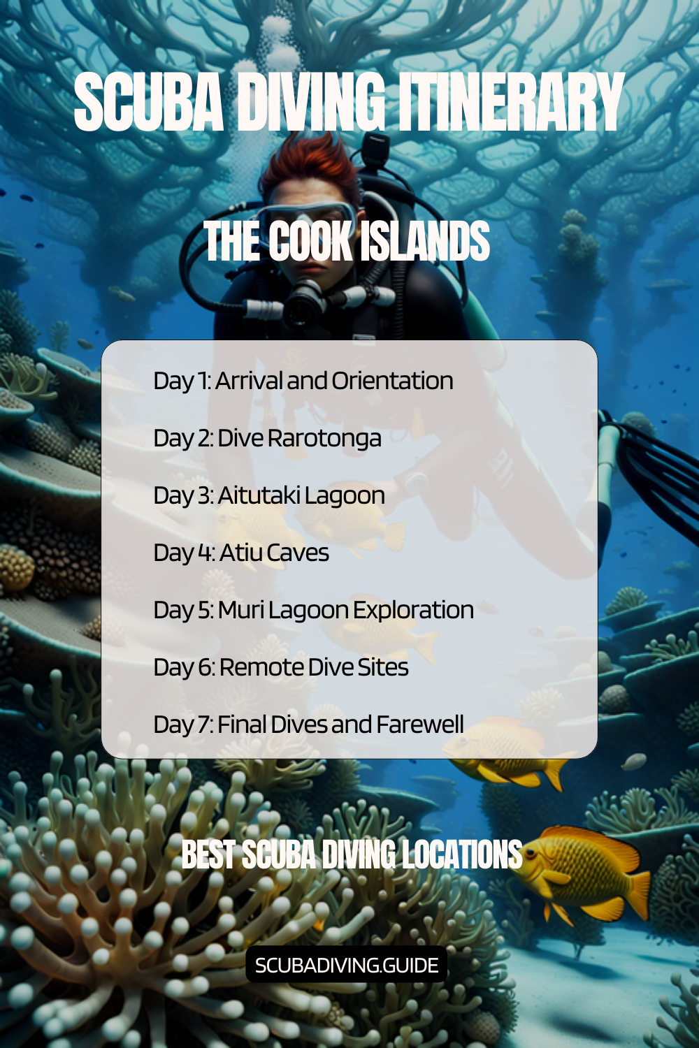 The Cook Islands Recommended Scuba Diving Itinerary