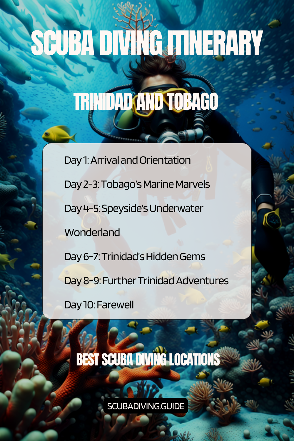 Trinidad and Tobago Recommended Diving Itinerary
