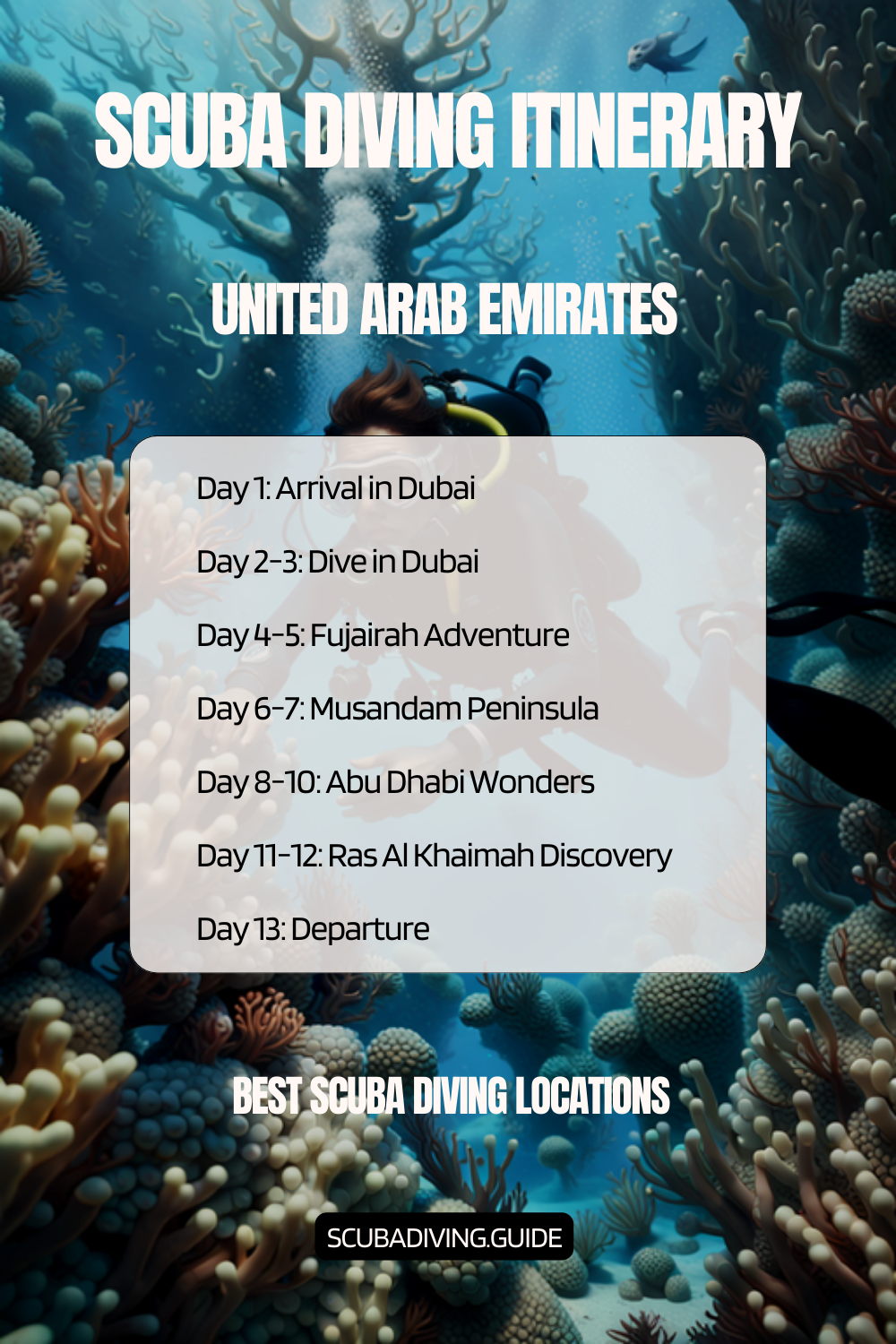 United Arab Emirates Recommended Scuba Diving Itinerary