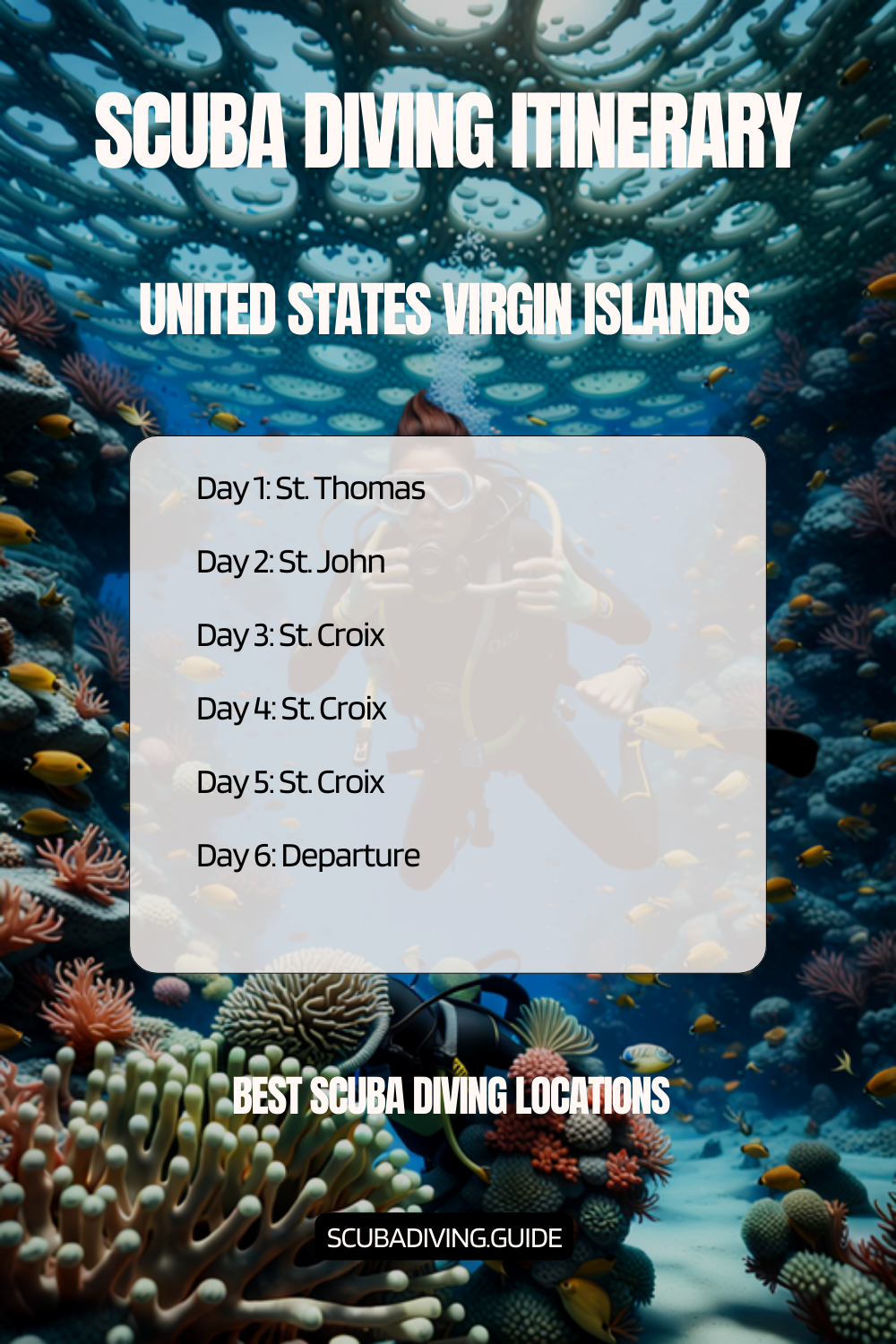 United States Virgin Islands Recommended Diving Itinerary