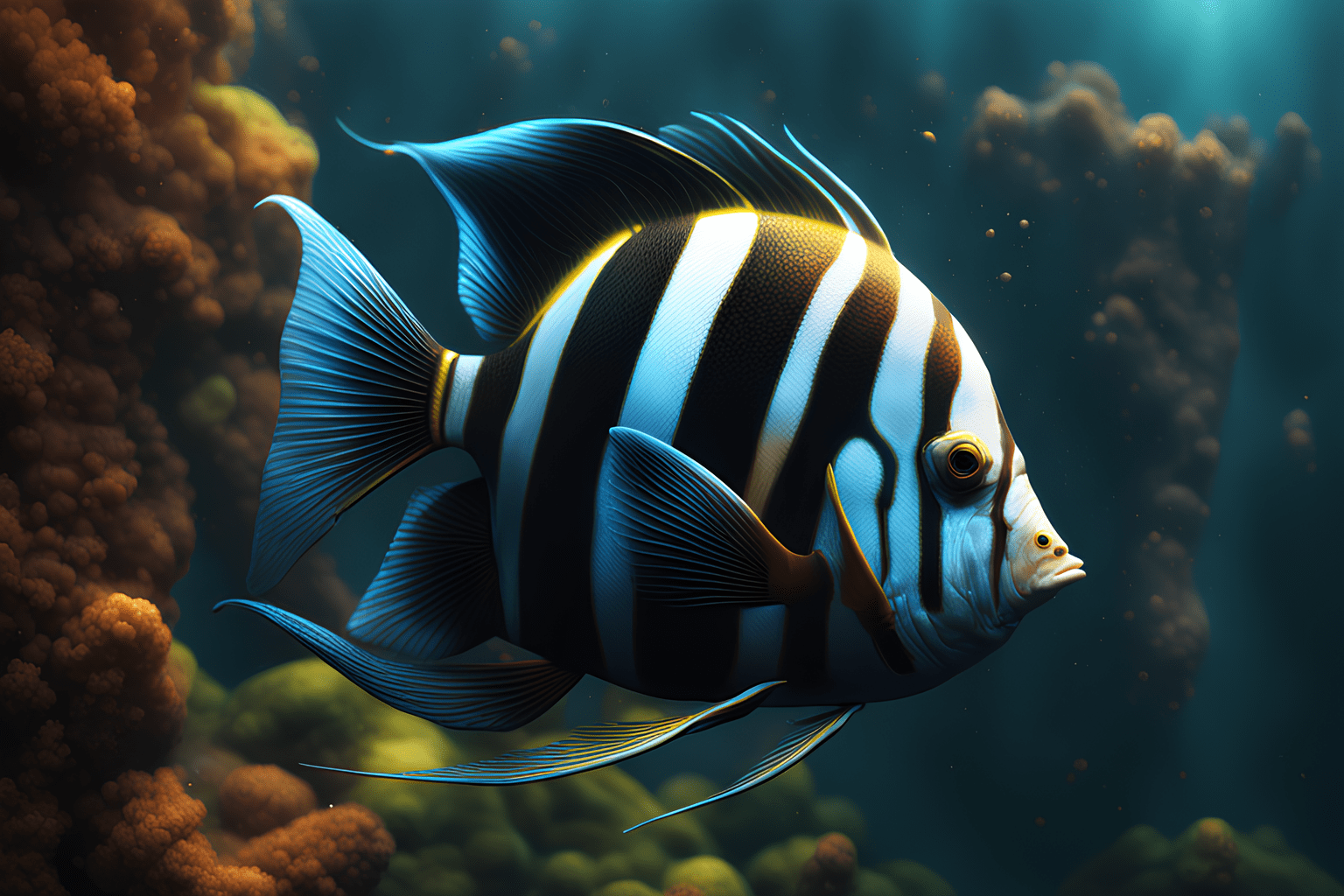 Diving with Angelfish