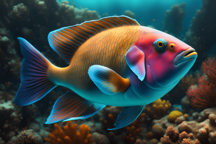 Diving with Parrotfish